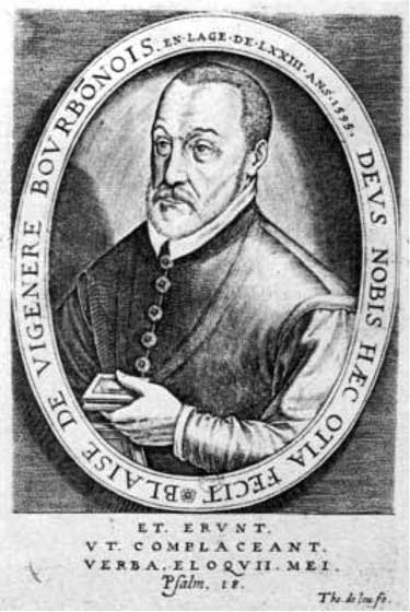 Medall&oacute;n de Blaise de Vigen&egrave;re a los 73 a&ntilde;os, 1595.