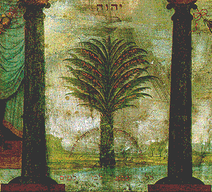 La palmera como &aacute;rbol de vida. Tr&iacute;ptico holand&eacute;s.