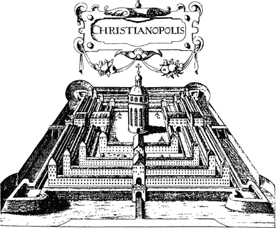 Cristian&oacute;polis. Alzado de la Ciudad. 1619.