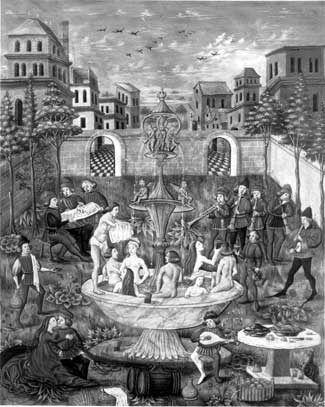 El jard&iacute;n del Para&iacute;so y la fuente de vida. C&oacute;dice De Sphaera. Italia s. XV.